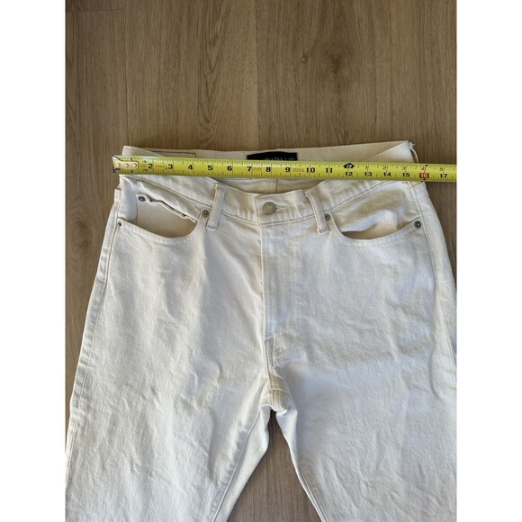 Abercrombie‎ & Fitch Jeans Men 32x32 Cream Speckled Vintage Stretch 90s Straight - Picture 6 of 11